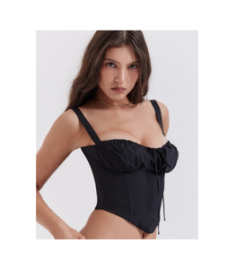 Top Corset con Estampado Asimétrico y Elegante para Mujer, Corte Regular, Cómodo, para Todas las Temporadas, Ideal para Discotecas, Fiestas y Uso Casual - Product Image 3