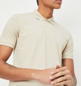 Polo en coton poly pour homme à col rayé, avec bordure contrastante élégante, manches courtes, léger, tendance estivale, confortable - Product Image 6