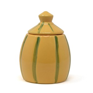 Tarro de Almacenamiento de Cerámica con Tapa de Madera, Recipiente Hermético para Cocina, Diseño Elegante con Hojas, Organizador que Ahorra Espacio - Product Image 4