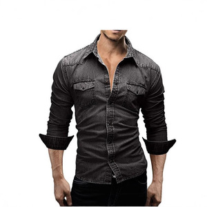 Nueva Camisa Chaqueta Vaquera Vintage para Hombre, Estilo Europeo y Americano, 100% Algodón Ecológico - Product Image 1