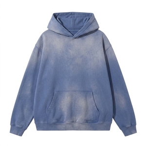 Custom Oversized Rhinestone Tracksuits Baggy Style Acid Washed Sun faded Tracksuits Zip up Hoodie and Sweatpants Set for <b>Men</b> - Product Image 5