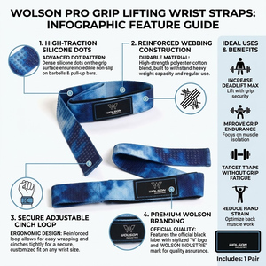 Wolson Industry Comfortable Neoprene Breathable Unisex Weight Lifting Wrist <b>Straps</b> for <b>Gym</b> Home Training Adjustable Workout - Product Image 3
