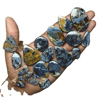 Lot de cabochons de pierres précieuses naturelles bleu turquoise magnifiques, certifiées IGI, polies à la main, pour la fabrication de bijoux