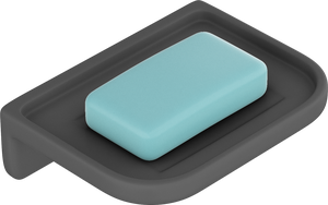 Support mural moderne double pour savon, grande coupelle carrée en verre, étagère de rangement à deux niveaux pour salle de bain, douche et décoration de suite parentale - Product Image 3