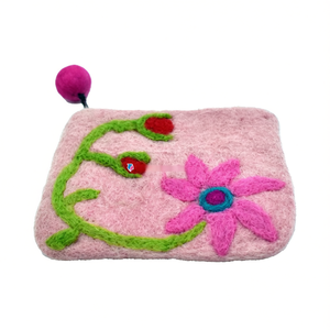 Sac à main en feutre de laine avec fleurs - Product Image 2