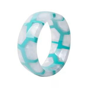 Blue White Handcrafted Indian Resin Bangle Simple Fashion Handmade <b>Bracelet</b> Jewelry Colorful Bangles <b>Charm</b> - Product Image 1