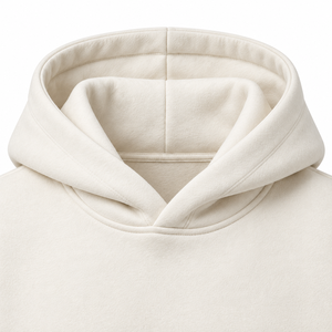 Stringless Oversized <b>Hoodie</b> for Men Clean Minimal Boxy Pullover Drop Shoulder Kangaroo Pocket Luxury Streetwear Blank Wholesale - Product Image 3