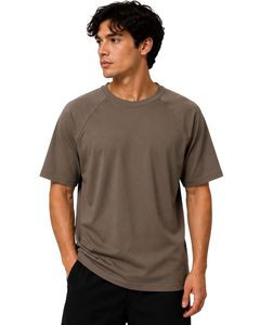เสื้อยืดแขนสั้นคอกลมสีเทาสำหรับผู้ชาย ทรงโอเวอร์ไซส์ สไตล์ลำลอง สตรีทแวร์  รับสกรีนโลโก้ ผ้าพรีเมียมเนื้อนุ่ม ใส่สบายสำหรับฤดูร้อน - Product Image 1