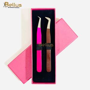 Bellus International Luxury Durable Stainless Steel Smooth Tip Lash Tweezers 45 90 Russian Volume Eyelash Extension <b>Tool</b> Custom - Product Image 4