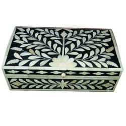 Best Quality Handmade Beige White Inlay Design MDF Jewelry <b>Boxes</b> Bone Storage Set of Three for Interior Lovers' <b>Packing</b> Use - Product Image 5
