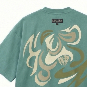 T-shirt OEM en strass pour homme, argenté, effet cristal, style streetwear, chemise tendance métallique - Product Image 3