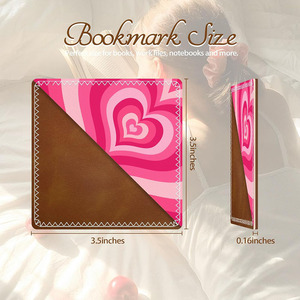 Premium genuine leather maple leaf <b>bookmark</b> accessory designed for daily reading organization for sale in affordable price - Product Image 3