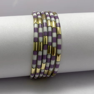 Ensemble de bracelets en laiton et résine, bijoux fantaisie faits à la main pour femmes, collection de bijoux de mode indiens - Product Image 1