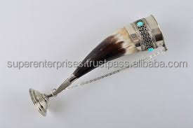 Tasse en corne de buffle à boire tasse viking en verre de corne écologique fini naturel boissons en verre de corne réutilisables et lavables - Product Image 2