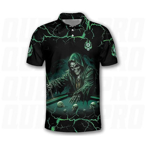 Polo Deportivo Transpirable para Hombre, Personalizable con Logotipo, de Secado Rápido, Sublimado, 100% Poliéster, para Billar - Product Image 2