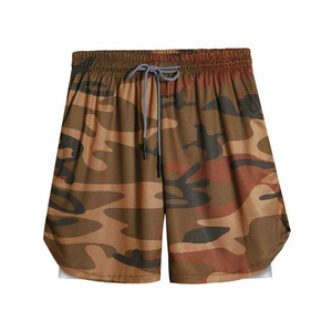 Shorts Bermuda pour Hommes en Polyester Respirant à Séchage Rapide, Personnalisables, avec Cordon de Serrage et Logo Avant, Taille Mi-Haute - Product Image 1