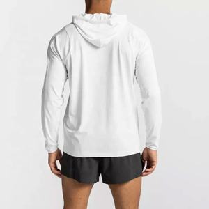 Sudadera deportiva personalizada para entrenamiento en el gimnasio, sudaderas con capucha ligeras lisas en blanco para hombre - Product Image 5