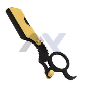 Rasoir de barbier professionnel classique à lame droite pour un rasage de près - Rasoir à lame plate de qualité salon pour homme, pour la coupe de la barbe - Product Image 1