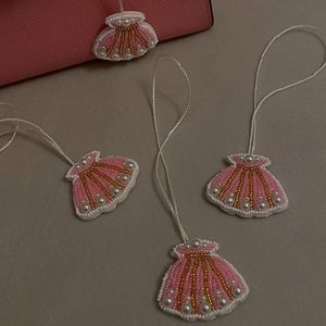 Handmade Glass Seed Bead Butterfly Bow Strawberry Keychain Bag Charm Handbag Backpack Accessories Metal <b>Ring</b> <b>Keyring</b> Decoration - Product Image 2