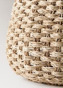 High Quality Bestselling Eco-Friendly Seagrass Handwoven Basket Storage Home Decoration Laundry Basket <b>Hamper</b> Multifunction Made - Product Image 4