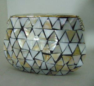Bolso de mano de estilo mopa de latón para mujer, Cartera de mano femenina, a la moda, con diseño de mopa, hecho a mano, multicolor, 2023 - Product Image 2