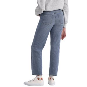 Servicio OEM de moda Color gris Pantalones vaqueros rectos con estilo para mujer Diseño personalizado Pantalones vaqueros lavados para mujer - Product Image 2