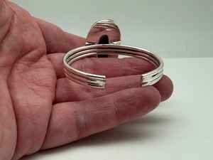 Blue Labradorite Cuff Bracelet 925 Sterling Silver Handmade Adjustable Gemstone Bracelet Statement Jewelry Gift - Product Image 2