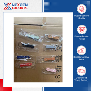 Bulk Quantity Available High Quality Fashionable Portable Handmade Lightweight PU <b>Leather</b> Keychains Indian Supplier Exporter - Product Image 6
