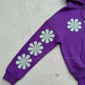 Best Quality Mesn Custom <b>Tracksuit</b> 100% Cotton Hoodies Set Vintage Tech Fleece Jogging Suit Printed for Men Factory Prices - Product Image 6