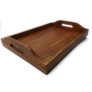 Elegantes Bandejas de Madera Ecológicas para Servir el Desayuno, Bandejas Decorativas Multiusos Hechas a Mano y Duraderas para Restaurantes y Uso Doméstico - Product Image 6
