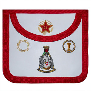 SCOTTISH RITE AASR 18TH DEGREE APRON ROSE CROIX APRON FREEMASON APRON <b>MACHINE</b> EMBROIDERED APRON SCOTTISH RITE REGALIA - Product Image 5