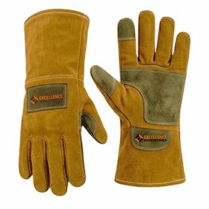 Industrial Welding <b>Gloves</b> Heat Resistant Heavy Duty Protective <b>Gloves</b> for Metal Work Construction and Fabrication - Product Image 1