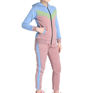 Ensemble de survêtement pour femme doublé polaire, sweat à capuche oversize et pantalon de jogging, tenue décontractée d'hiver, fournisseur en gros OEM ODM - Product Image 2