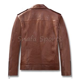 Chaquetas de Cuero Genuino al por Mayor, Personalizadas OEM, Elegantes, Resistentes al Viento, de Calidad, con Logotipo de Diseño Personalizado - Product Image 2