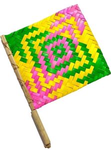 Abanico artesanal hecho a mano, estilo tradicional indio, abanico decorativo para ceremonias de boda, festivales, eventos y regalos. - Product Image 5