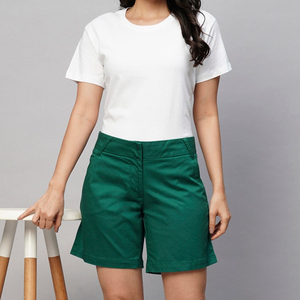 Shorts de bain pour femmes, taille élastique, respirants, imperméables, séchage rapide, polyester/coton écologique, coupe décontractée, taille haute - Product Image 2