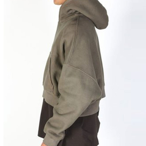 Hoodie Minimaliste Oversize en Coton Molletonné 350 GSM, Pull Uni Personnalisable avec Logo, Unisexe, Luxe, Grammage Lourd pour Homme - Product Image 3