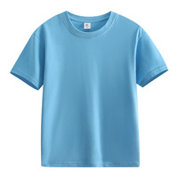 T-shirt pour garçons en coton à manches courtes, personnalisé avec logo brodé, doux, respirant et confortable, fabriqué en Chine par BD Factory EM.