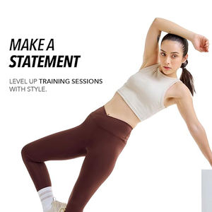 Leggings de Yoga con Cintura Cruzada para Mujer, Cintura Alta, Control de Abdomen, Elásticos, Transpirables, Sin Costuras, Favorecedores - Product Image 5