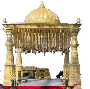 South Indian Outdoor <b>Wedding</b> Mandap with Dome-Durable Fiber Reinforced Plastic - Product Image 1