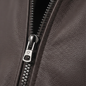 Gilet de motard en cuir véritable pour homme avec fermeture éclair et lacets latéraux pour l'hiver - Product Image 5