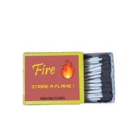 Allumettes de sécurité en cire style vintage Buyer Brand, 40 bâtonnets de 30 mm, boîte noire imprimée, allumettes en bois pour usage domestique