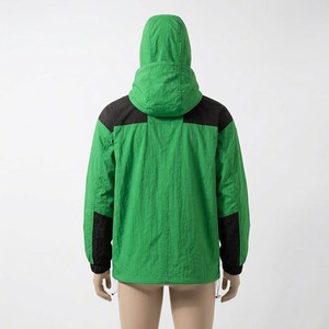 Chaqueta Cortavientos Verde de Alto Rendimiento para Hombre con Capucha, Diseño Colorblock, Ligera, Impermeable, para Senderismo al Aire Libre, con Cremallera Completa - Product Image 4
