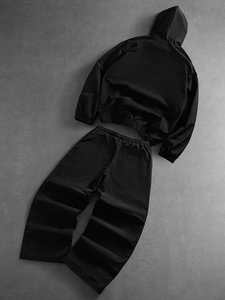 Conjunto Deportivo de Dos Piezas Personalizable, Unisex, Talla Grande, Ligero, para Invierno, Color Sólido, con Material de Poliéster/Nailon - Product Image 3