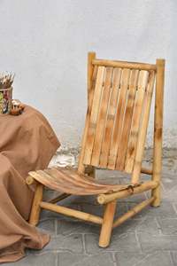 Natural Bamboo Lounge Chair Low Bamboo Chair Outdoor Relax Chair Eco Friendly Bamboo Furniture for Garden Patio Resort - Product Image 4