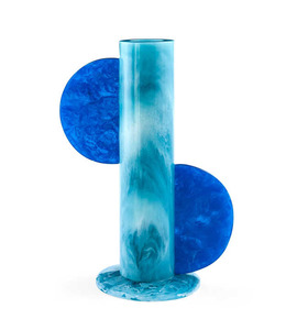 Modern Handmade Resin <b>Vase</b> for Home Decoration <b>Vase</b> With Marble Texture and Aqua Swirl Pattern Flower Pots - Product Image 3
