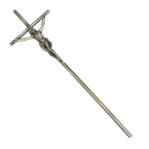 Cruz de aluminio decorativa para ataúd, accesorio metálico delgado para urna funeraria - Product Image 1