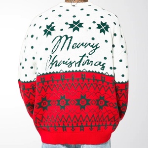 Suéter Navideño Personalizado al por Mayor con Logotipo OEM, Suéter Jacquard, Prenda de Punto, Suéter Navideño Feo para Hombre - Product Image 4