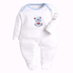 Fabricante de peleles transpirables para recién nacidos, proveedor de ropa de bebé de algodón suave, peleles de algodón lisos para bebé. - Product Image 2