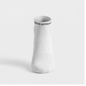 NORTH APPROACH Ankle Socks <b>White</b> Cotton Breathable Casual Daily Wear Summer Thin Knitted Solid Pattern Adults - Product Image 1